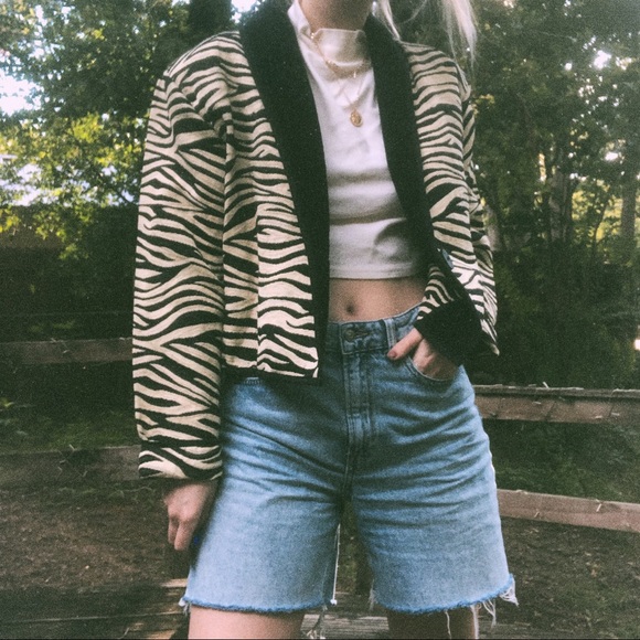 Vintage Jackets & Blazers - VTG New Identity Zebra blazer jacket (M)